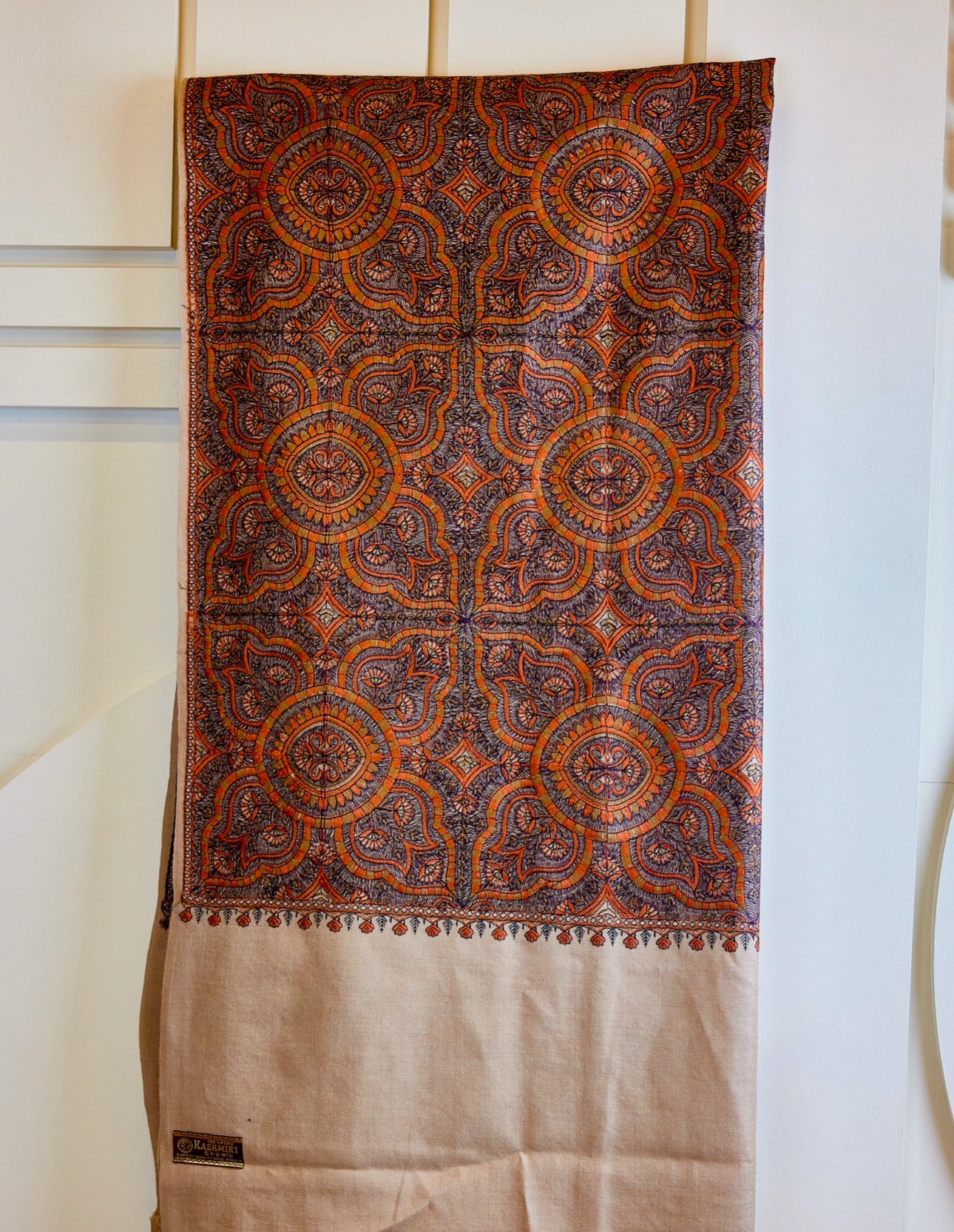 Shawl 12 - beige orange
